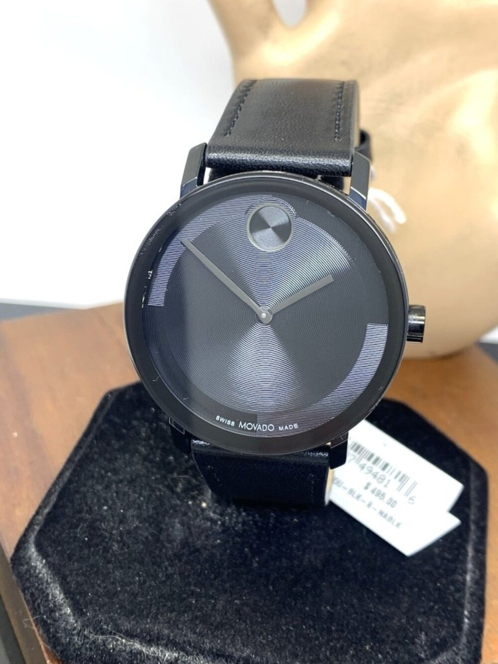 Movado Men's Watch 3601123 Bold Evolution Swiss Quartz Black Dial Leather Band